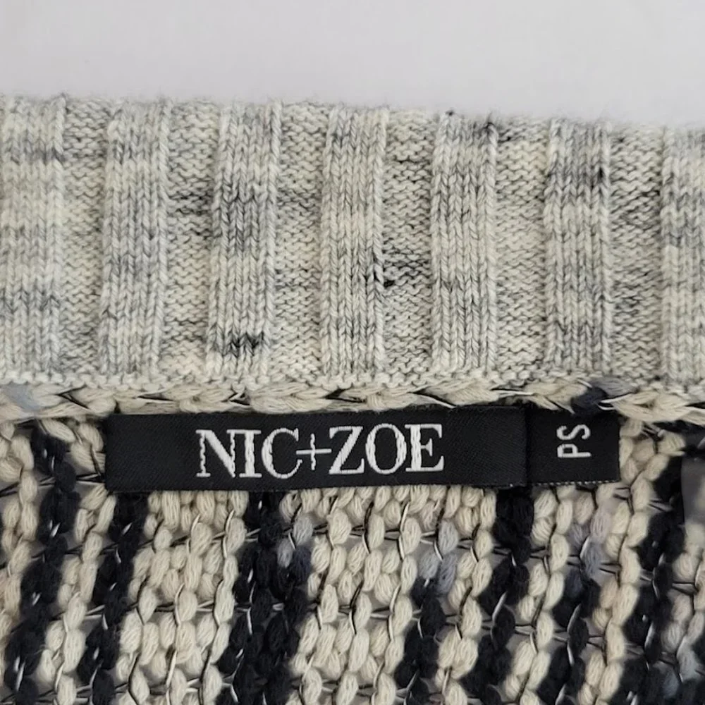 NIC+ZOE open cardigan sweater black Sz P/S - Picture 5 of 6